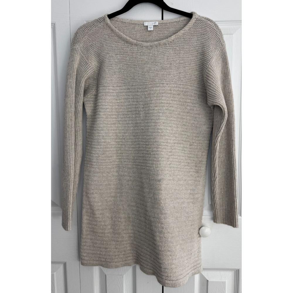 J. Jill Pullover Sweater Women's‎ Small Beige Long Sleeve Round Neck Winter Cozy